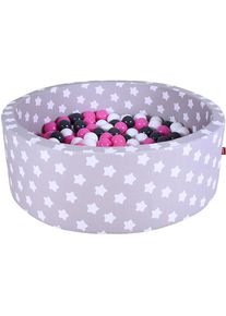 KNORRTOYS® Bällebad »Soft, Grey White Stars«, mit 300 Bällen creme/Grey/rose; Made in Europe