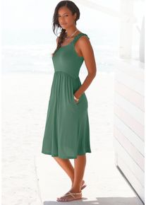 Beach Time Beachtime Jerseykleid, mit Taschen, knielanges Sommerkleid, Strandkleid, Basic