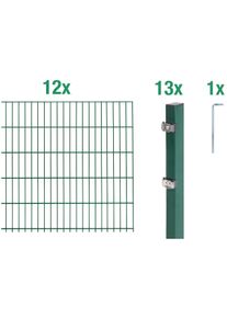 Alberts Doppelstabmattenzaun »Grundset«, Höhe: 80 - 160 cm, Gesamtlänge: 4 - 30 m, zum Einbetonieren