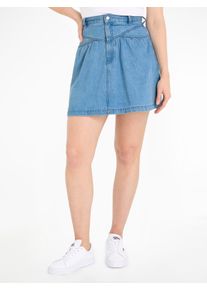 Tommy Jeans Bleistiftrock »TJW CHAMBRAY MINI SKIRT«, Webrock mit Logopatch