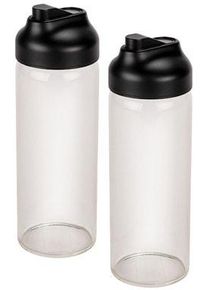 Wenko Ölspender »Flip«, (Set, 2 Tlg.), 0,45 L, 2-Er Set, Mit Auto Flip Für Autom. Verschluss, Für Öl + Essig schwarz , Essig- und Ölspender, 2er Set