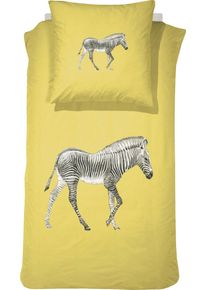 Damai Kinderbettwäsche »Sonny« mit Zebra in gelb, Größe B/L: 80 cm x 80 cm