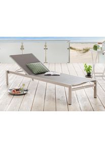 Destiny Gartenliege »MACAO« Edelstahl, Textilene in grau