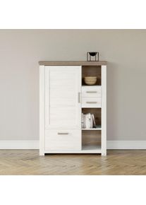 set one by Musterring Highboard »York«, Typ 25 und 26, in 3 Farbvarianten, Beleuchtung optional, Breite 105 cm