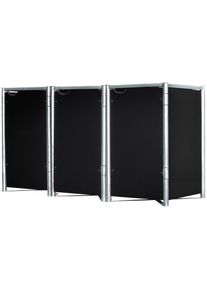 HIDE Mülltonnenbox, für 3 x 240 l, schwarz