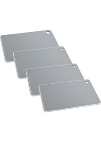 Wenko Schneidebrett »Basic S«, (Set, 4 St.), Je 23 X 16 Cm grau, Größe B/H: 16 cm x 0,7 cm B/H: 16 cm x 0,7 cm , Vier hochwertig Schneide-Bretter...
