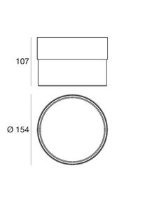 LINEA LIGHT LED-Deckenleuchte Crumb, weiß, Ø 15,4 cm, Eisen, Glas