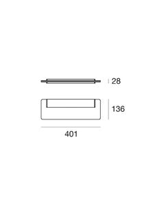 LINEA LIGHT LED-Wandleuchte Skinny, Alu eloxiert, Alu, PMMA, up/down