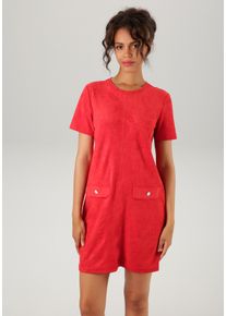 Aniston CASUAL Minikleid, aus elastischem Velours in Wildleder-Optik