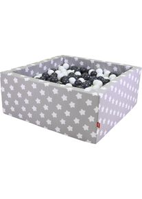 KNORRTOYS® Bällebad »Soft, Grey White Stars«, eckig mit 100 Bällen Grey/creme; Made in Europe