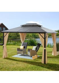 Konifera Pavillon »Alicante« BxT: 300x365 cm in braun, Größe B/H/T: 365 cm x 300 cm