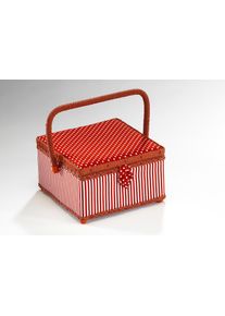 Locker Nähkästchen mit Organisationseinsatz in rot, Größe 0