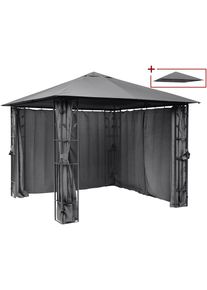 Konifera Pavillon »Athen« BxT: 300x300 cm in grau, Größe B/H/T: 300 cm x 250 cm x 300 cm