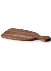 CONTINENTA Schneidebrett, Mit Griff braun, Größe B/H/L: 16,5 cm x 1,5 cm x 34,5 cm B/H/L: 16,5 cm x 1,5 cm x 34,5 cm , Massives Schneidebrett im...
