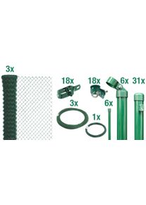 Alberts Maschendrahtzaun, Höhe: 80 - 200 cm, Gesamtlänge: 15 - 100 m, zum Einbetonieren