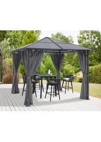 Konifera Pavillon »Malaga« BxT: 300x300 cm in grau, Größe B/H/T: 300 cm x 260 cm x 300 cm