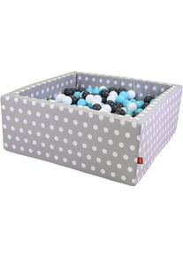 KNORRTOYS® Bällebad »Soft, Grey White Dots«, eckig mit 100 Bällen creme/Grey/lightBlue; Made in Europe