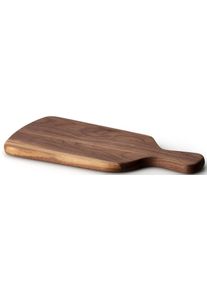 CONTINENTA Schneidebrett, Mit Griff braun, Größe B/H/L: 14 cm x 1,5 cm x 30,5 cm B/H/L: 14 cm x 1,5 cm x 30,5 cm , Massives Schneidebrett im Antiklook