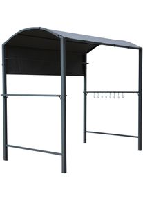 Konifera Grillpavillon »Turin« BxT: 220x140 cm in grau, Größe B/H/T: 220 cm x 215 cm x 140 cm