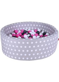 KNORRTOYS® Bällebad »Soft, Grey White Dots«, mit 300 Bällen creme/Grey/rose; Made in Europe