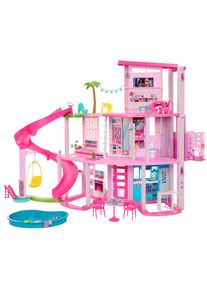 Barbie Puppenhaus »Traumvilla«, mit 3 Etagen, Licht- und Soundeffekt, Wendelrutsche, Balkon und Pool