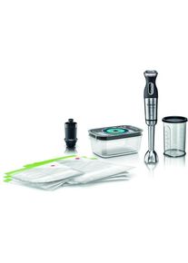 Bosch Stabmixer »Ms8Cm61V1 Maxomixx«, 1000 W schwarz, Inkl. Vakuum-Frischhaltesystem: Lebensmittel halten länger