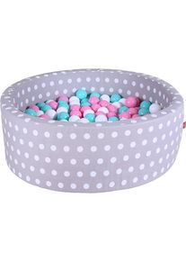 KNORRTOYS® Bällebad »Soft, Grey White Dots«, mit 300 Bällen rose/creme/lightBlue; Made in Germany