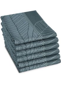 Ddddd Geschirrtuch »Leaves«, (Set, 6 Tlg.) blau 6 tlg. 100 % Baumwolle, Hochwertiges Geschirrtuch von DDDDD