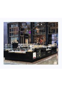 Custom, Luxury Style Perfume Display Cabinet Shopping Mall Kiosk Glass Perfume Kiosk