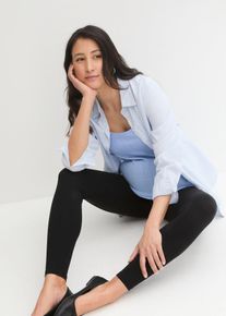 Zwangerschapslegging met biologisch katoen - zwart - maat 32/34 (XS) - met katoen - bonprix