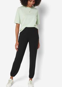 Broek in een viscosemix - zwart - maat 56/58 (3XL) - viscose - bonprix