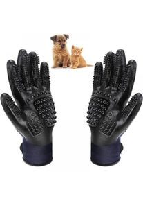 Gant de Toilettage Massage Chien Chat Brosse de Nettoyage Bain Animaux Peigne de Massage Epilateur Poils Cheveux Longs Courts en Caoutchouc