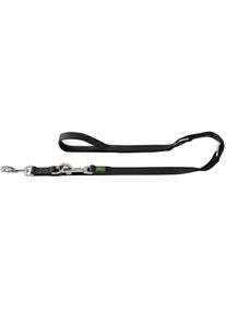 Hunter Nylon Extra Long Verstellbare Führleine, schwarz 300 cm