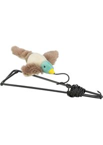 Trixie Katzenspielzeug Vogel für Türrahmen aus Plüsch