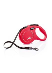 Flexi Rollleine New Classic Gurt Rot S / 5 m