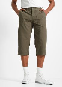 Long-Bermuda aus reiner Baumwolle Regular Fit, grün, Größe 46, 100% Baumwolle, bonprix