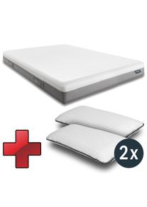 В'язкопружний матрац Sleezzz Premium 180 x 200 см, висота 20 см, рівень жорсткості H2/H3, з двосторонніми ручками + 2 подушки Sleezzz Smart, що рег...