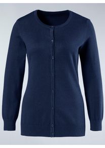 Dames Vest van puur katoen in marine ,maat 38, WITT, 100% Katoen