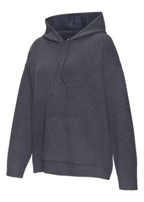 ELBSAND Dames Hoodie in blauw gemêleerd ,maat 36/38, Witt, 50% Polyester, 50% Viscose