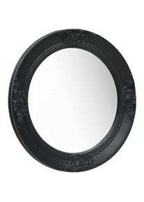 Miroir mural,Miroir Entrée Maison Salle de Bain,Miroir Décoratif style baroque 50 cm noir CVW90609