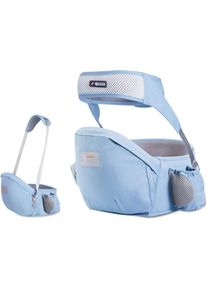 Sunxury - Bleu)Porte-bébé Siège de Hanche,Ergonomique Porte bébé Ventral Tabouret de Taille avec Ceinture de Sécurité & Bandoulière Simple Pur Coton