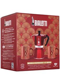 Bialetti Moka Express Déco Glamour - 6 cups + 2 mugs