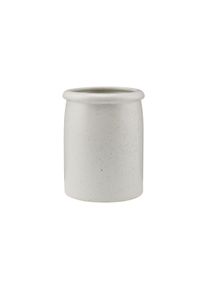 house doctor - Jar, HDPion - Grey/White - h: 15 cm, dia: 11.5 cm