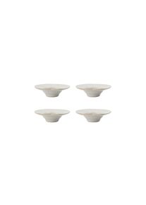 house doctor - Egg cup, HDPion - Grey/White - Set of 4 - h: 2.2 cm, dia: 9 cm