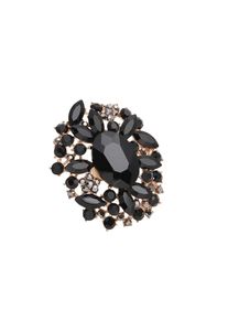 SOHI Anello 'Mamuni' Donna - oro / grigio scuro / nero