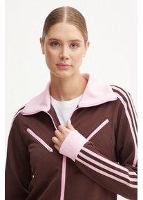 adidas Originals bluza Montreal Tracktop femei, culoarea maro, modelator, JL9629
