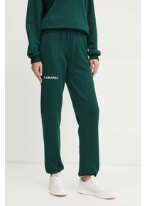 La Mania pantaloni de trening SOUL.3 culoarea verde, cu imprimeu, SOUL.3