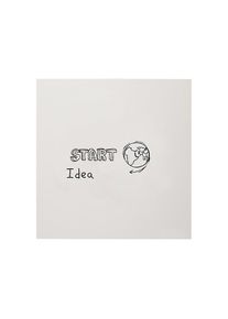 Whiteboard, rahmenlos, Stahl lackiert, weiß, BxHxT 980 x 980 x 3 mm SMIT VISUAL