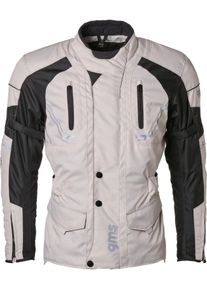 GMS-Moto Taylor, veste textile imperm&eacute;able pour femmes , couleur: Beige/Noir , taille: 3XL