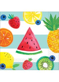 Amscan 16 serviettes tutti frutti 25cm